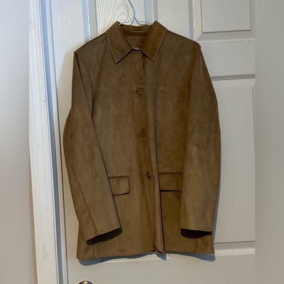 Women's Harvé Benard By Benard Holtzan Brown Jacket Coat Size 6 Great Condition - Picture 1 of 6
